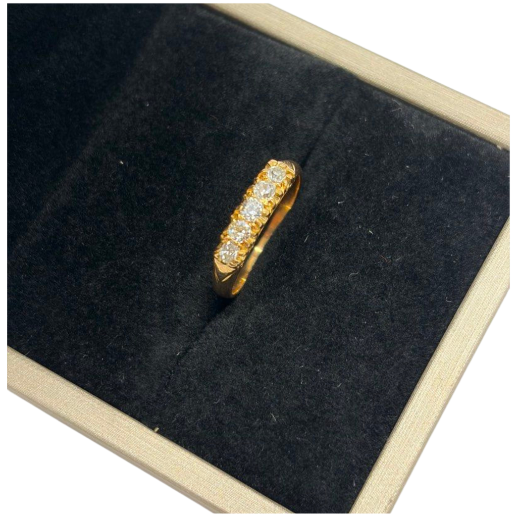 18K Yellow Gold Natural Diamond Ring