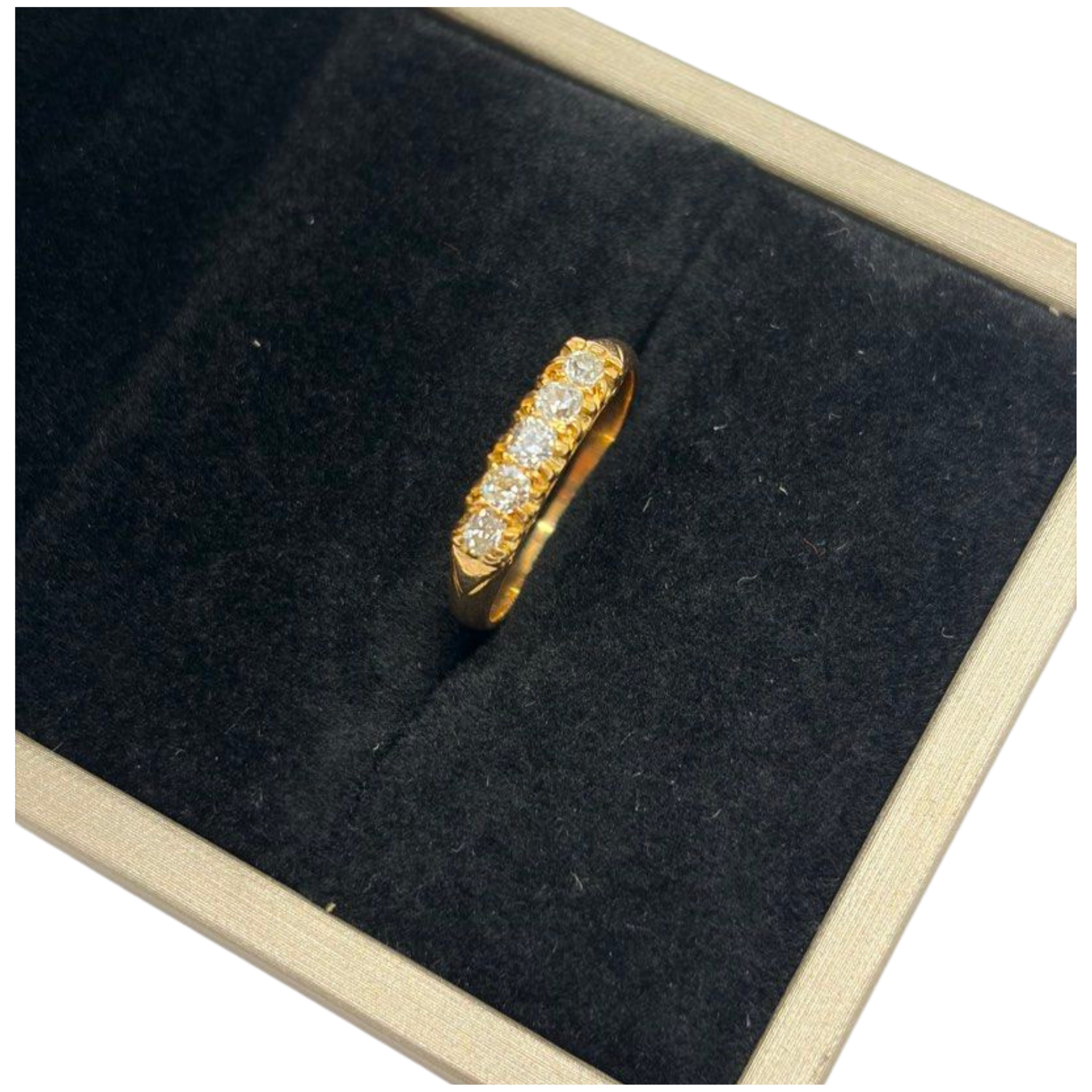 18K Yellow Gold Natural Diamond Ring