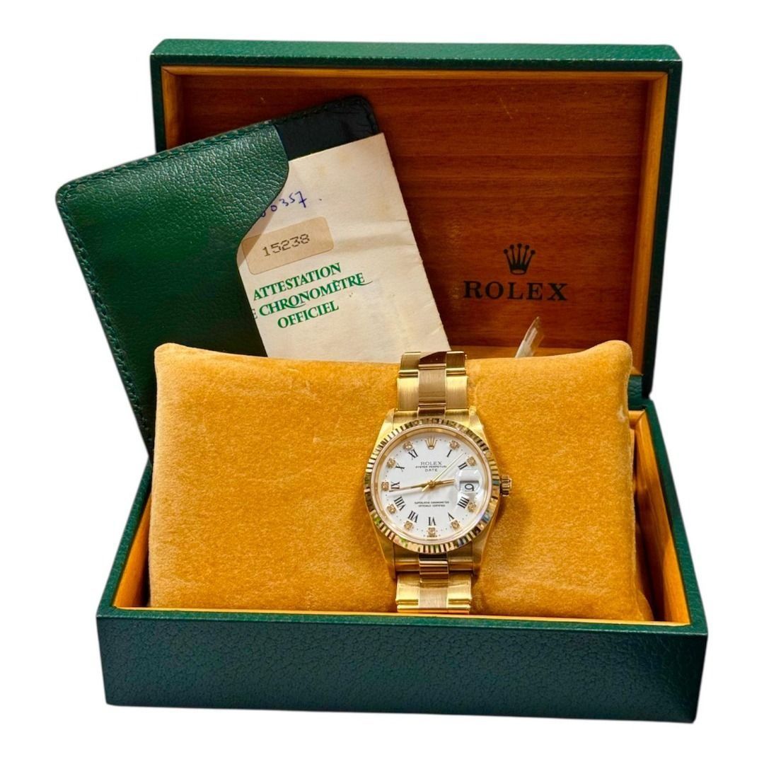 Rolex 15238 18KYG Full Gold Automatic 34mm Watch, Box & Cert Secondary image
