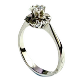 750 White Gold Diamond Lady Ring