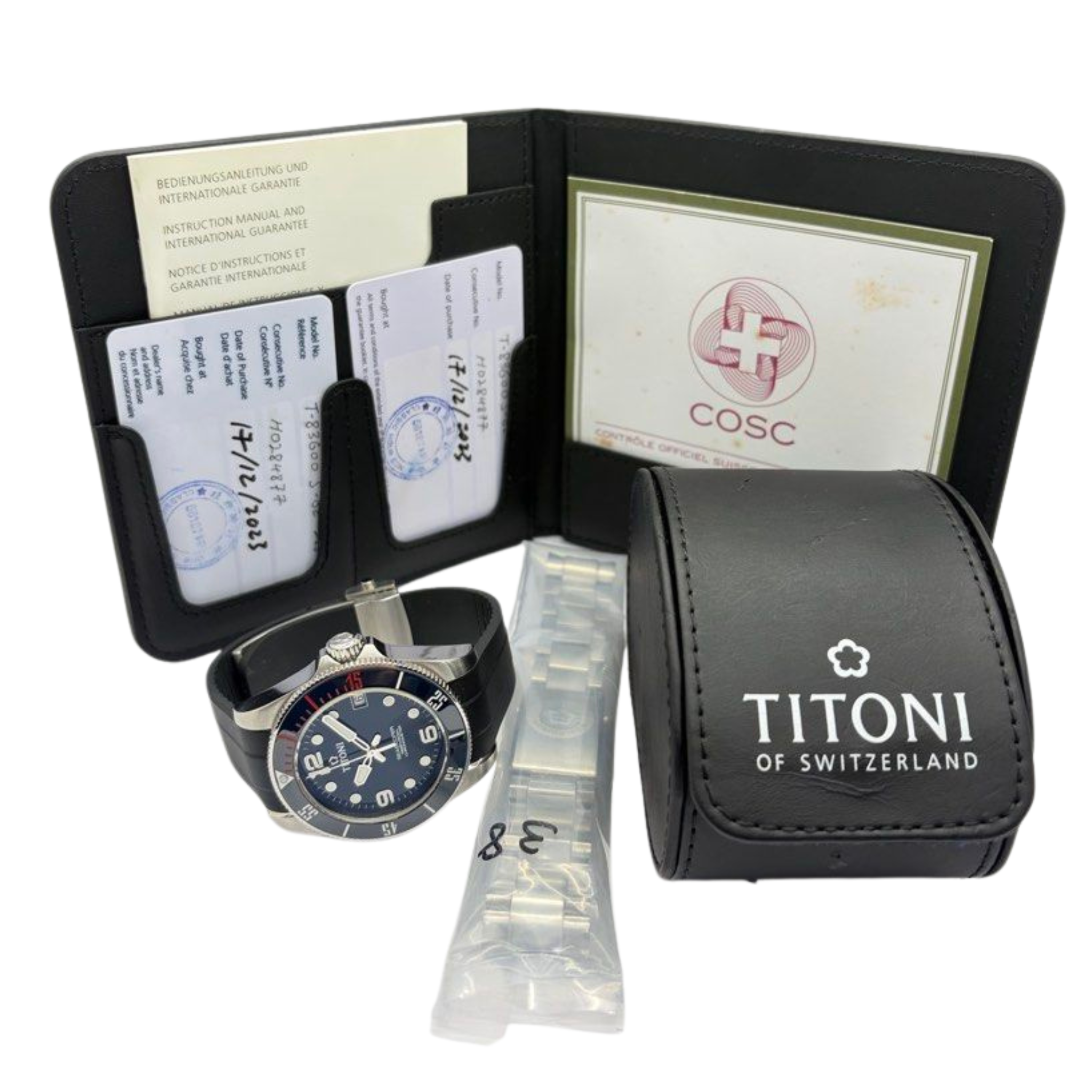 Titoni Seascoper 42mm Automatic Blue Dial Watch T-883600S-BE Secondary image