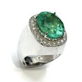 750WG Emerald & Diamond Ring