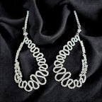 18K White Gold Natural Diamond Earring