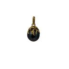 18K Yellow Gold Black Pearl Pendant