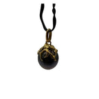 18K Yellow Gold Black Pearl Pendant