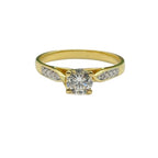 18K Yellow Gold Natural Diamond Ring