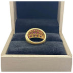 18K Yellow Gold Natural Ruby & Diamond Ring