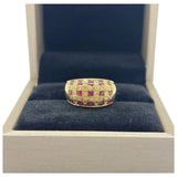 18K Yellow Gold Natural Ruby & Diamond Ring