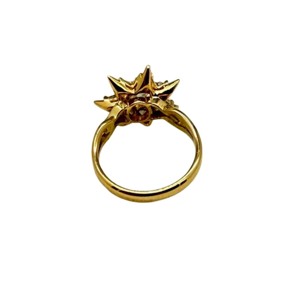 18K Yellow Gold Peranakan Intan Ring