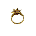18K Yellow Gold Peranakan Intan Ring