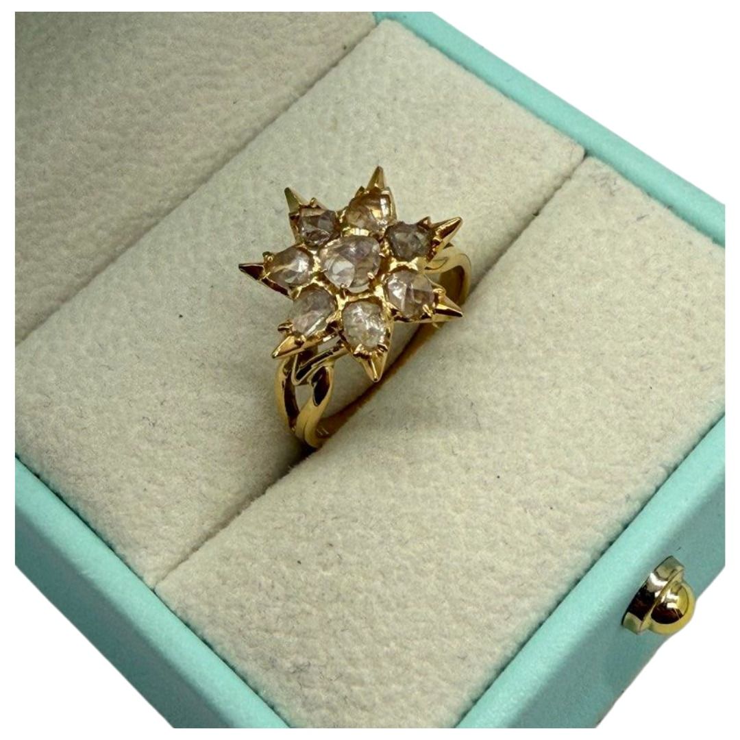 18K Yellow Gold Peranakan Intan Ring
