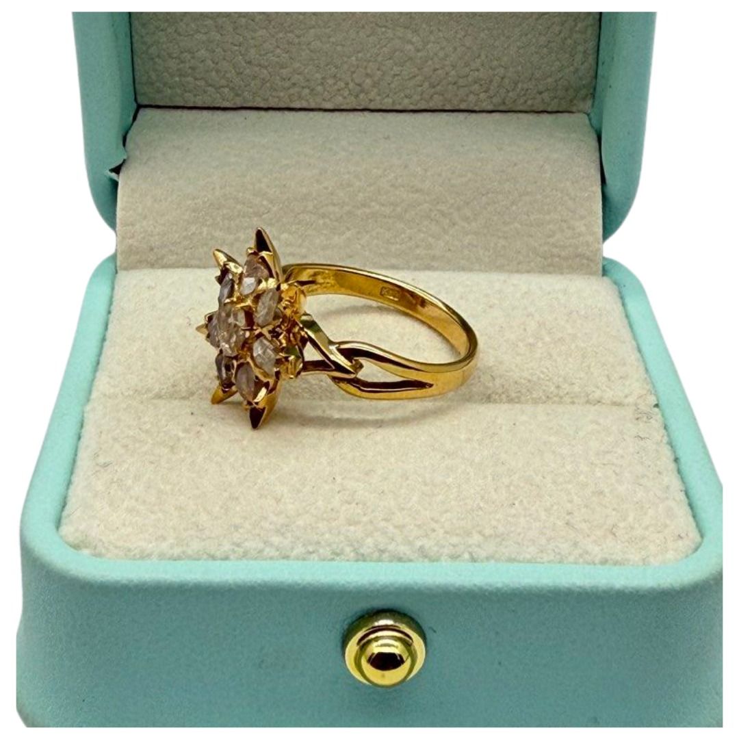 18K Yellow Gold Peranakan Intan Ring Secondary image
