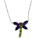 18KWG/PT850 Amethyst Dragonfly Necklace