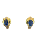 Blue Sapphire Diamond Earring