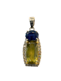 Unheated Yellow Sapphire Diamond Pendant