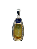 Unheated Yellow Sapphire Diamond Pendant