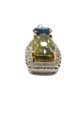 Unheated Yellow Sapphire Diamond Pendant