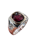 Ruby Unheated Platinum Diamond Ring