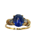 Blue Sapphire Diamond Ring