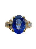 Blue Sapphire Diamond Ring