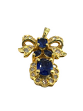 Blue Sapphire Diamond Pendant