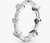 Pandora Alluring Hearts Silver Ring