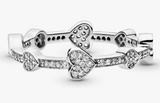 Pandora Alluring Hearts Silver Ring