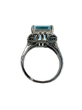 Aquamarine Platinum Ring