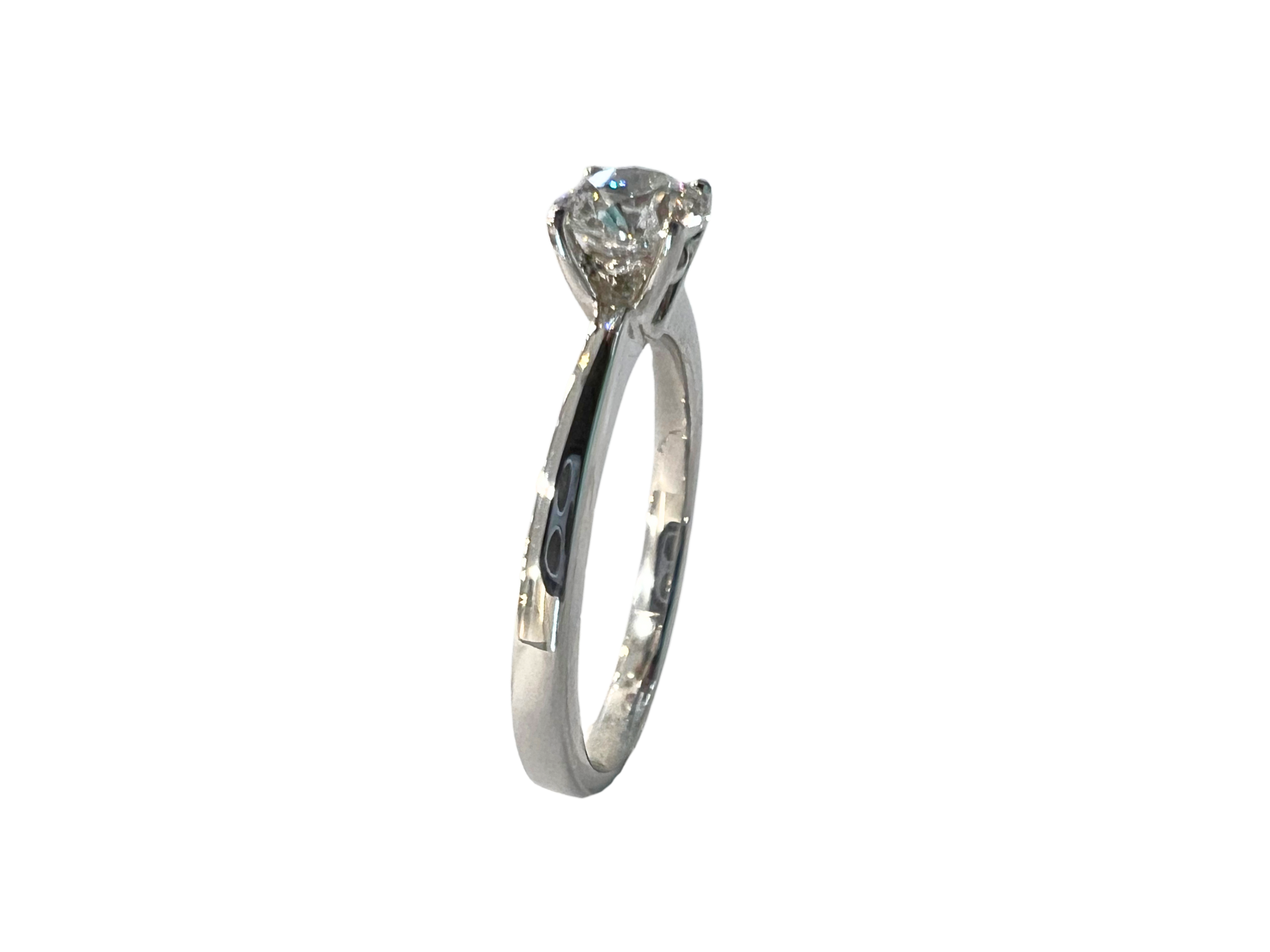 18K White Gold Solitaire Diamond Ring By Lee Hwa