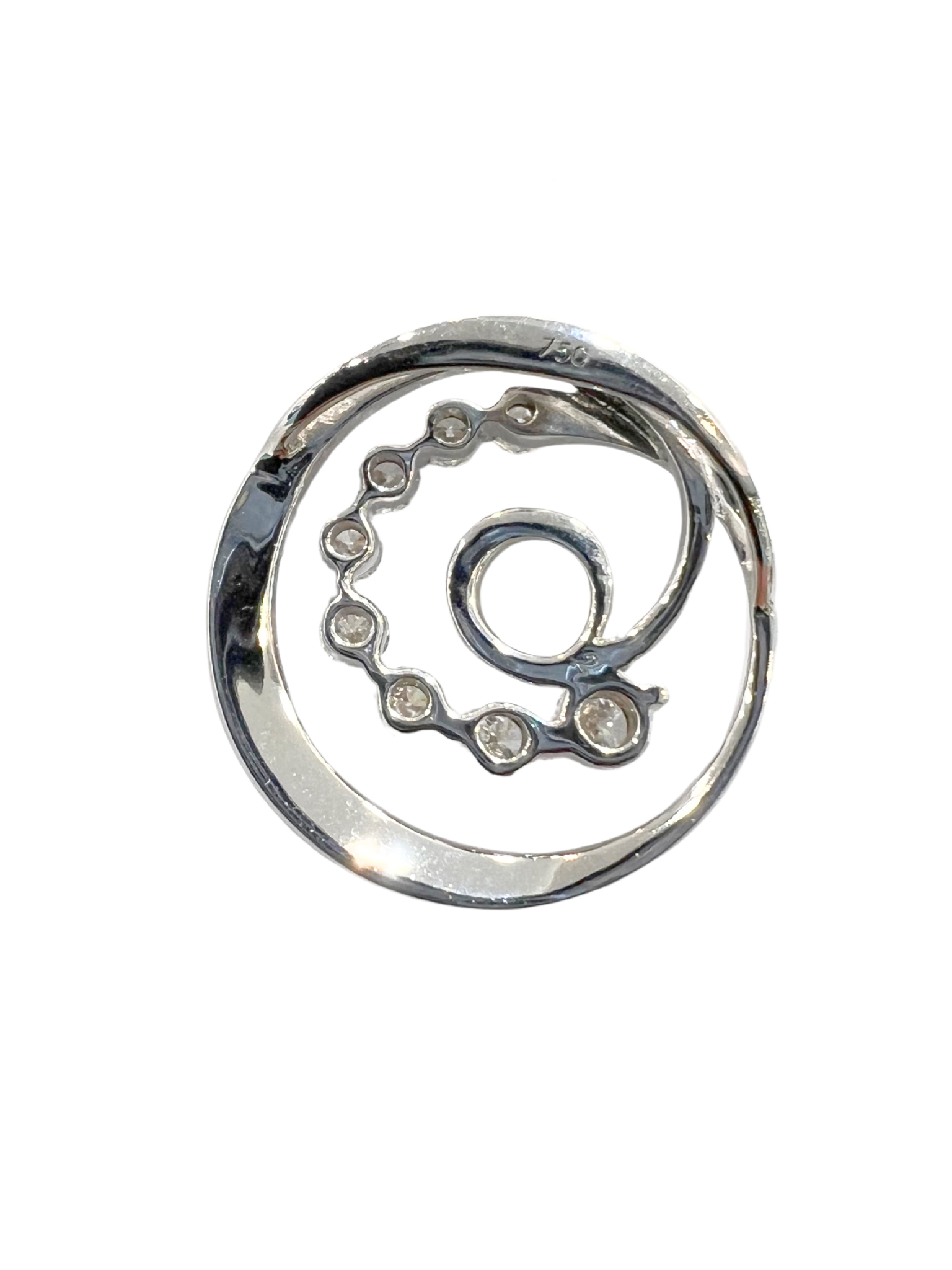 18K White Gold Diamond Pendant By Destinee