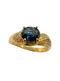 Blue Sapphire Diamond Ring