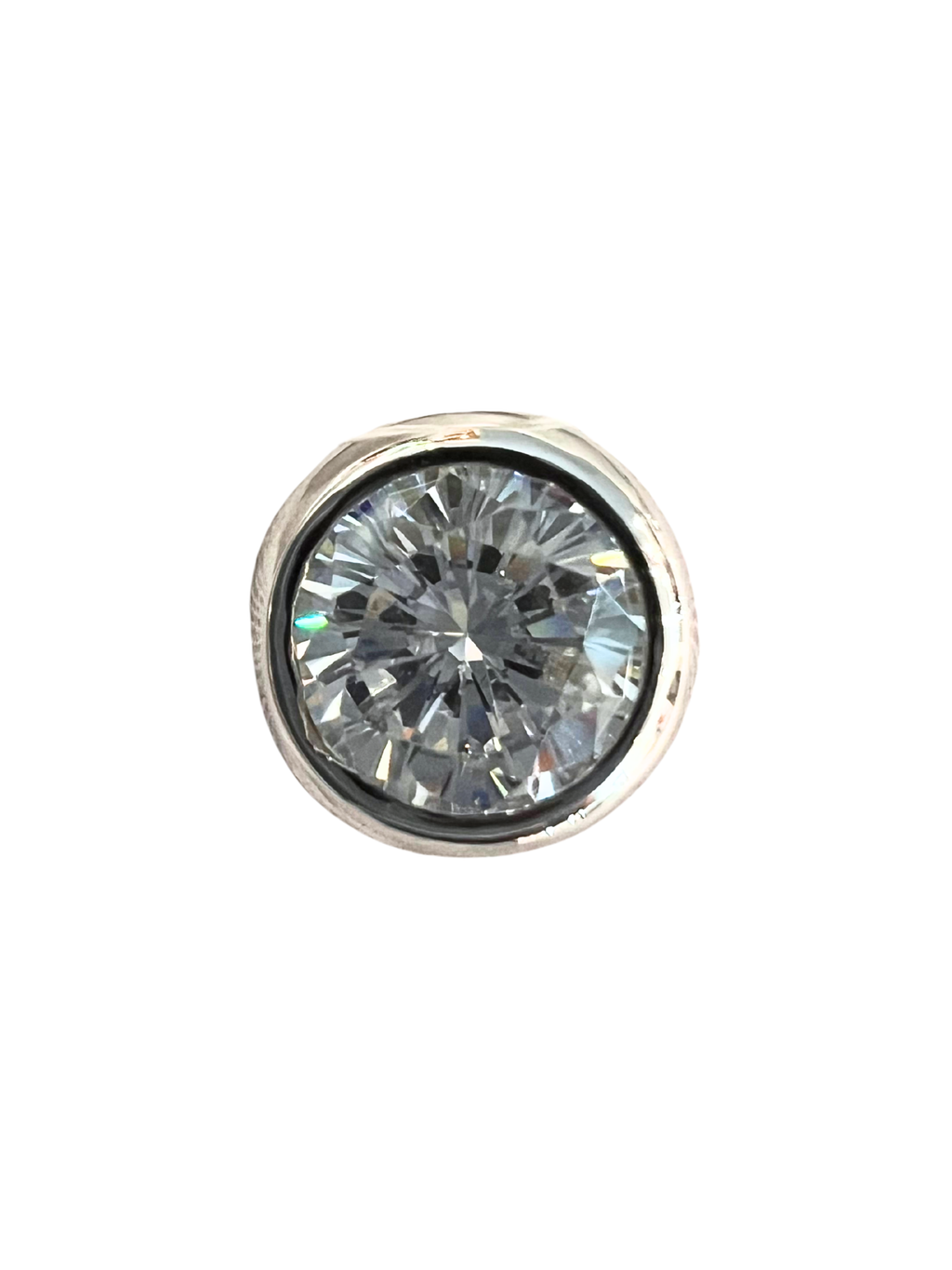 White Gold Cubic Zirconia Pendant