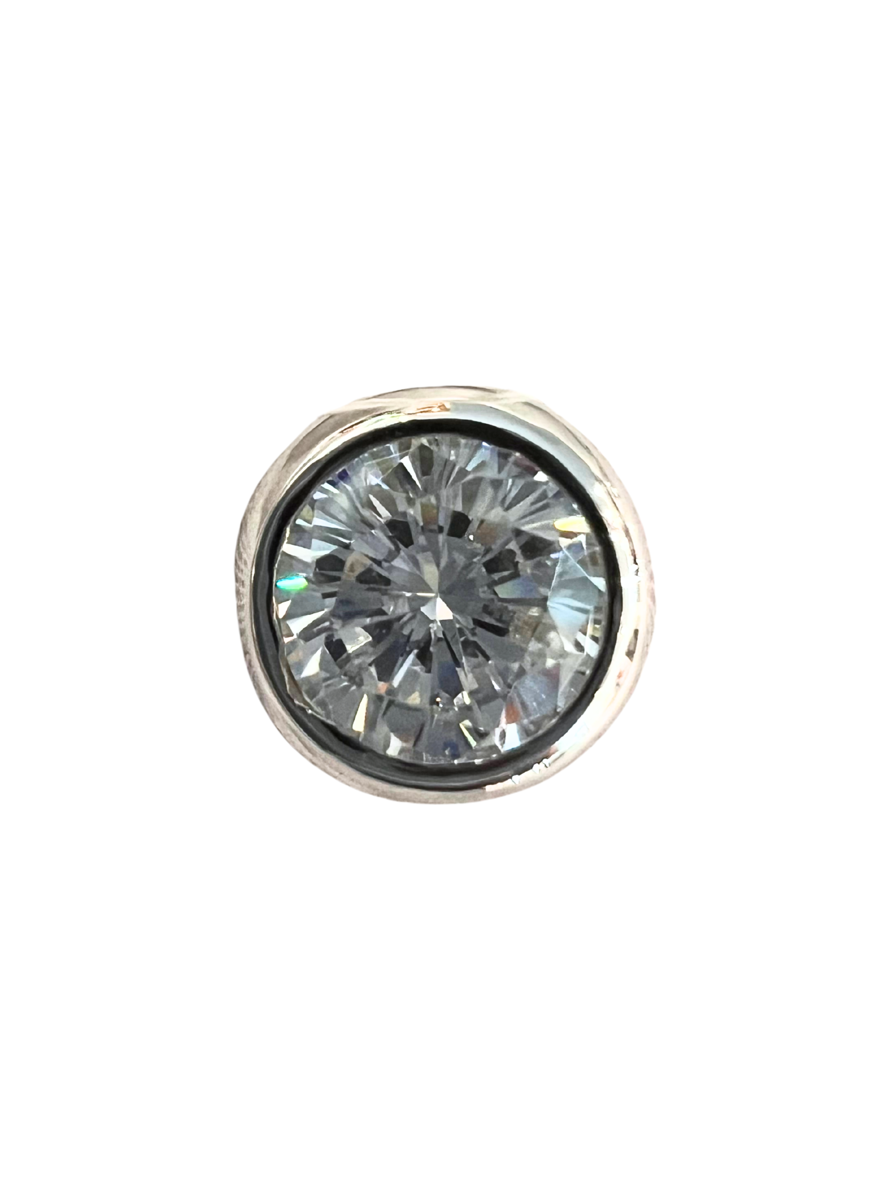White Gold Cubic Zirconia Pendant