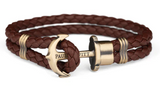 Paul Hewitt Anchor Leather Bracelet