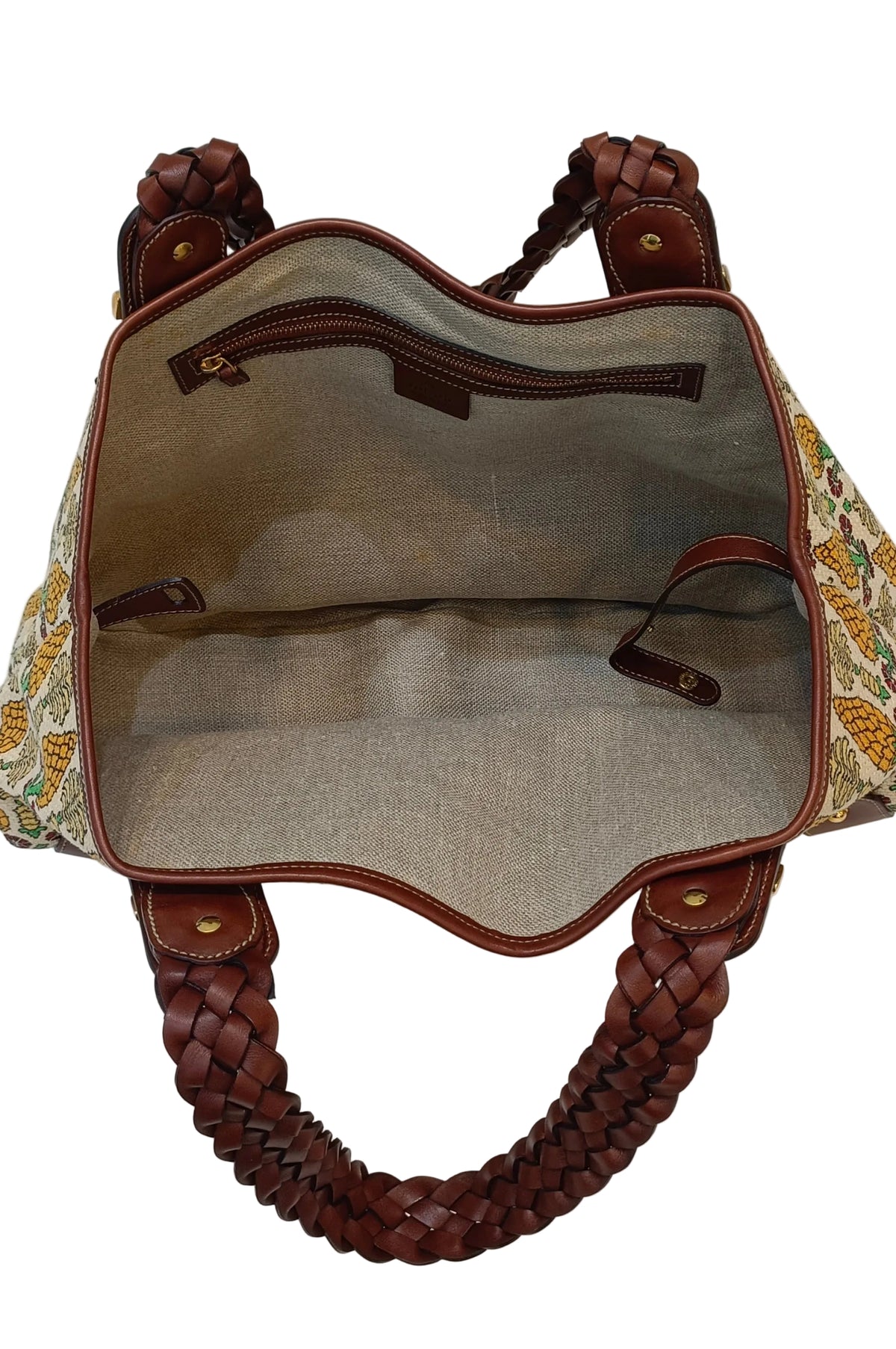 Gucci Pelham Pigna Pineapple Tote Bag-Canvas & leather