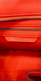 Celine Micro Luggage Tote Bag-Leather Orange