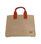 Burberry Blue Label Tote Bag-Canvas Orange Logo