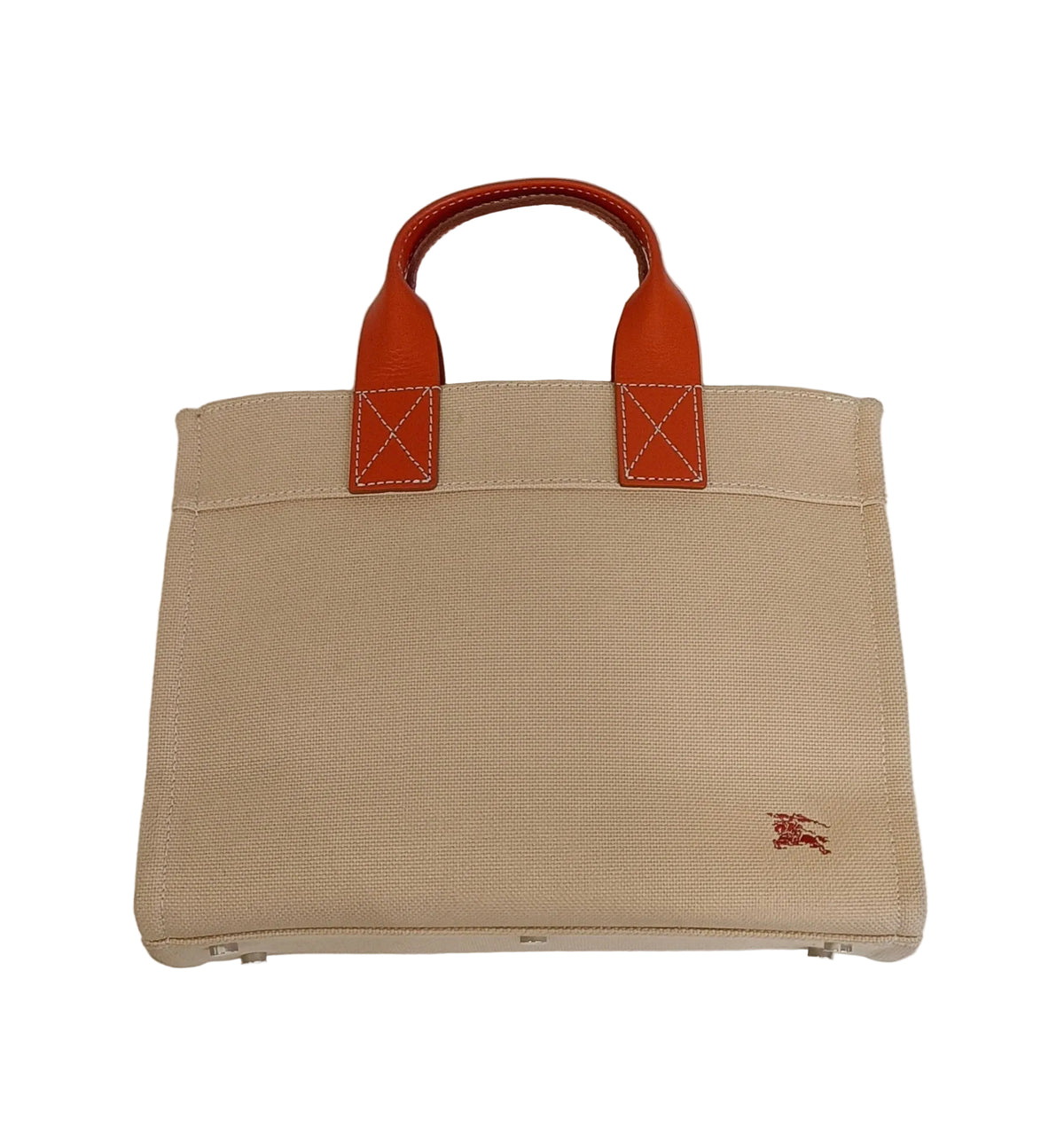 Burberry Blue Label Tote Bag-Canvas Orange Logo