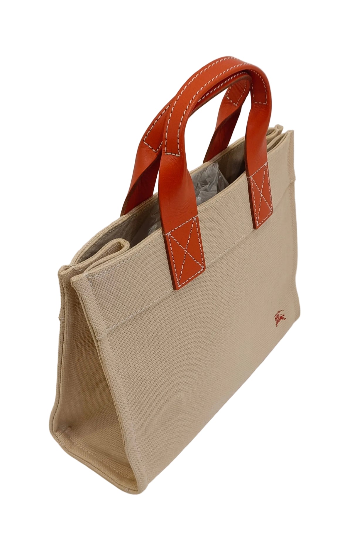 Burberry Blue Label Tote Bag-Canvas Orange Logo