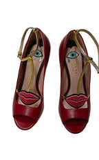 Gucci Made In Italy Heels-Red Leather Size 36