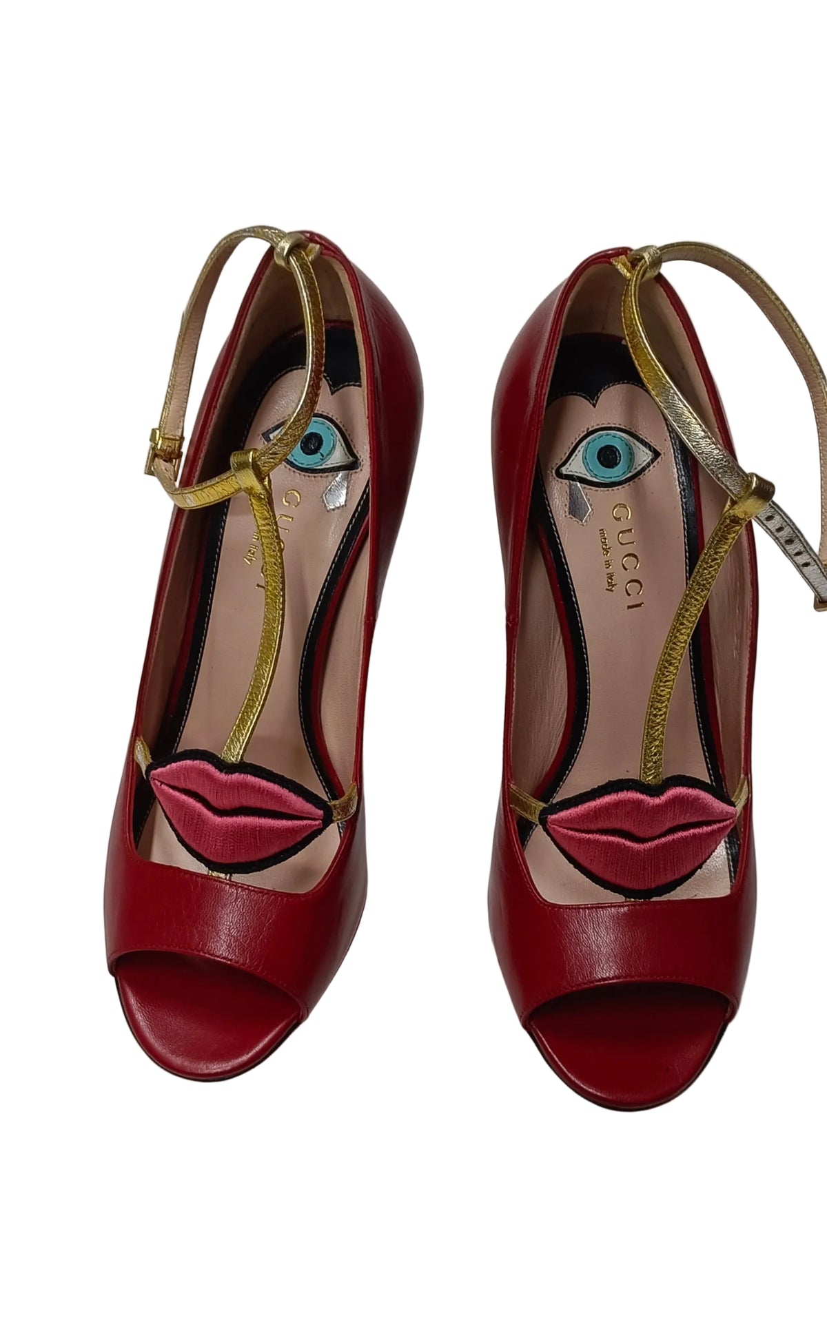 Gucci Made In Italy Heels-Red Leather Size 36