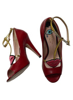 Gucci Made In Italy Heels-Red Leather Size 36