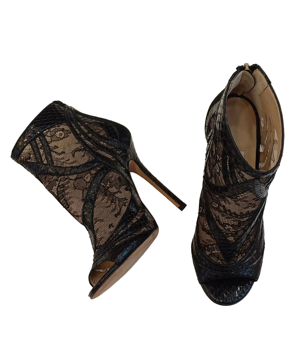 Jimmy Choo Made in italy Heels Boots-Black Size 37