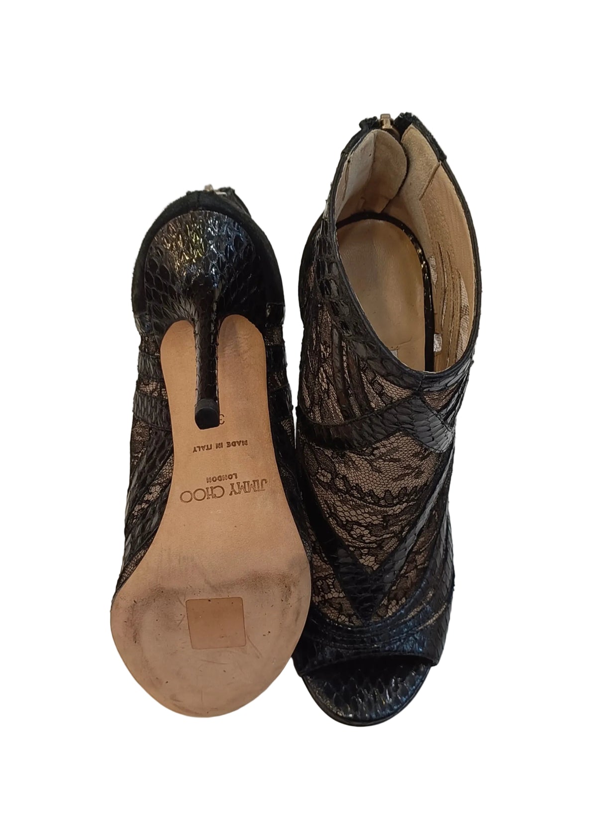 Jimmy Choo Made in italy Heels Boots-Black Size 37