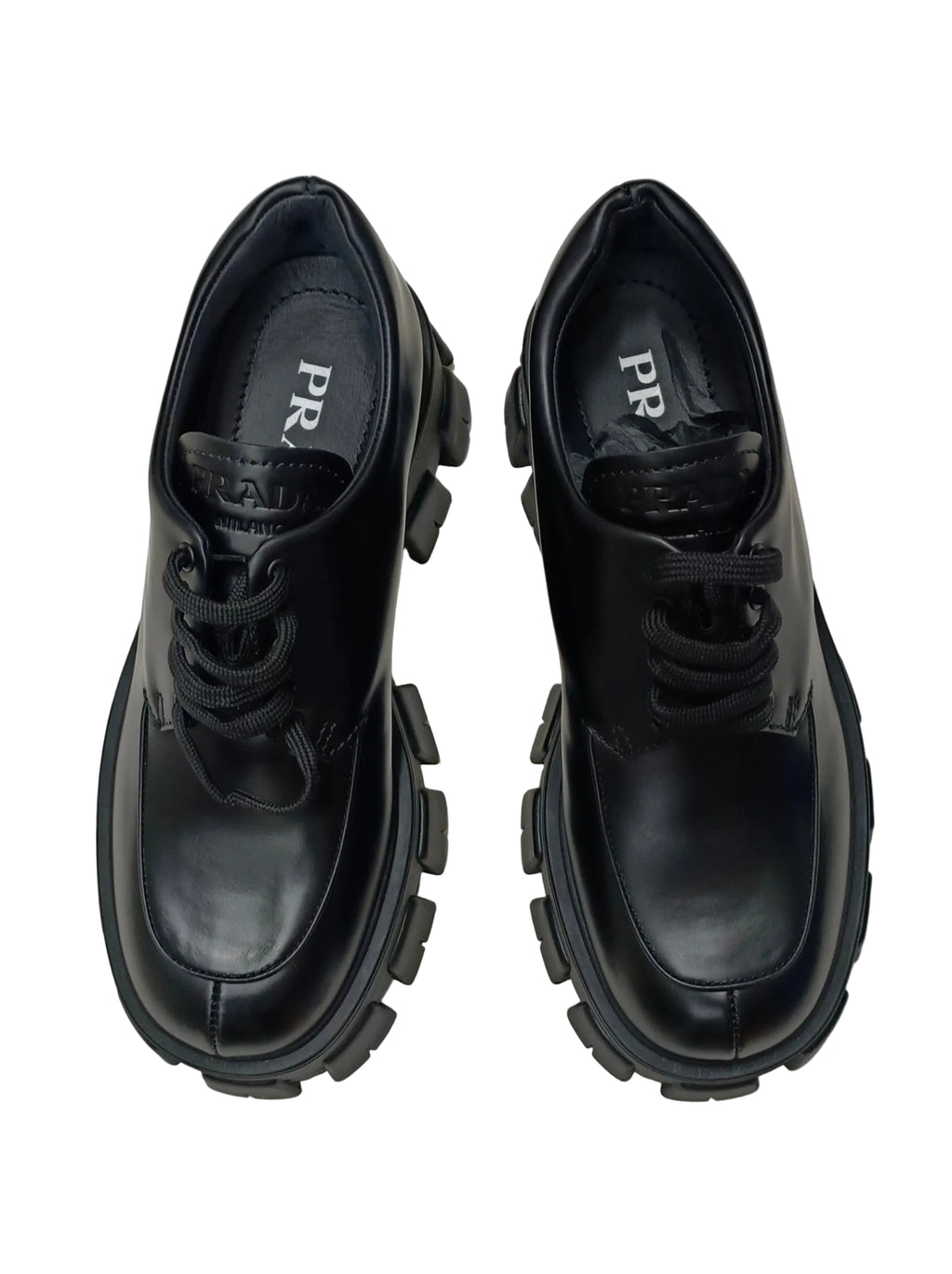 Prada Monolith Boots- Leather Black Size 36
