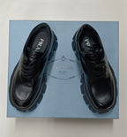 Prada Monolith Boots- Leather Black Size 36
