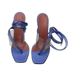 Amina Muaddi Made In Italy Zula Sandal-Crystal Embellished Heels-Size 36.5