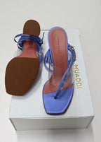 Amina Muaddi Made In Italy Zula Sandal-Crystal Embellished Heels-Size 36.5