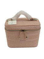Christian Dior Travel Vanity Case-Canvas/Zip/Pink/New