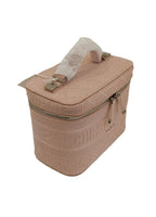 Christian Dior Travel Vanity Case-Canvas/Zip/Pink/New